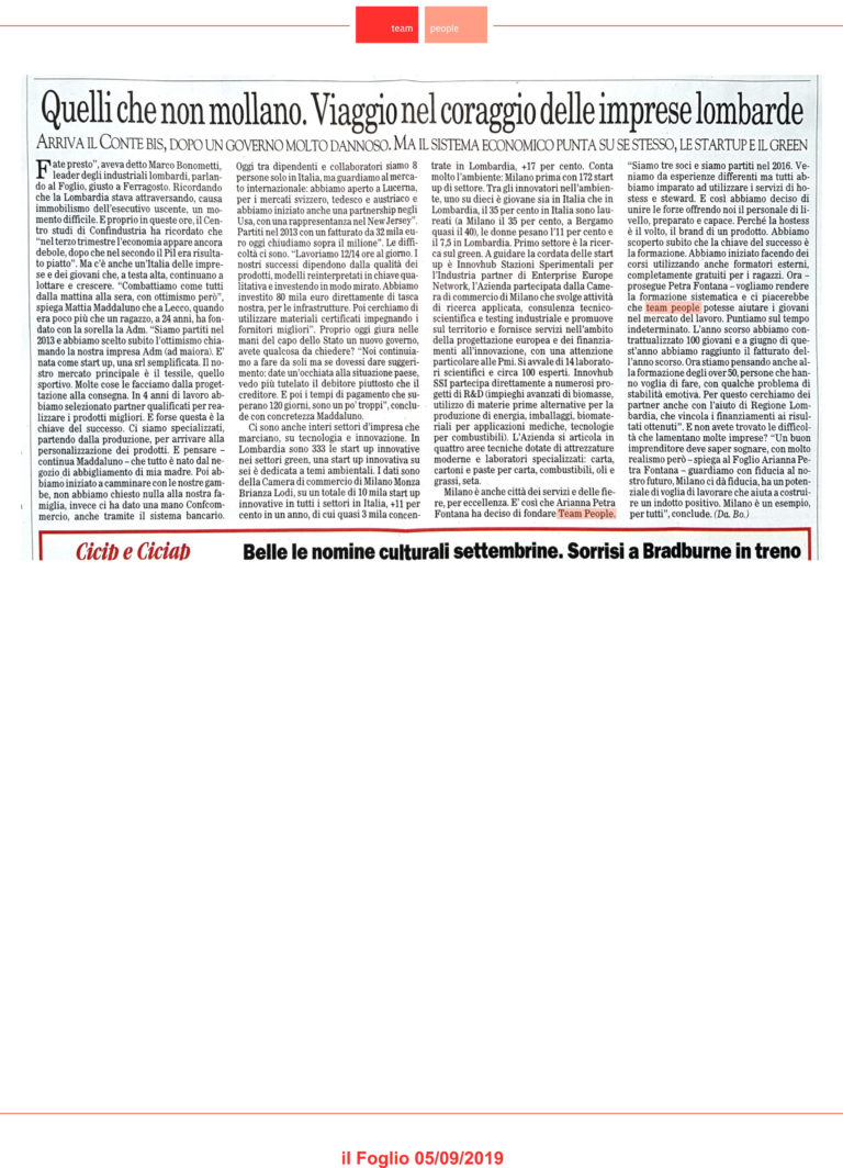 Team People - rassegna stampa